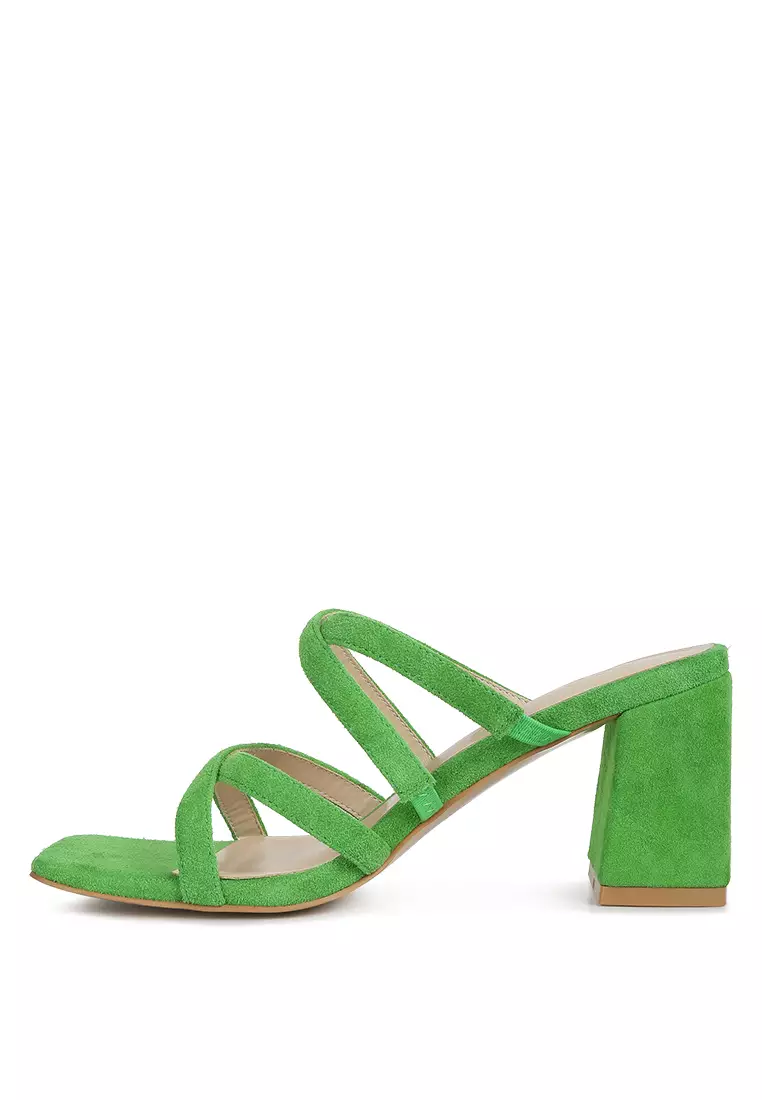 Buy London Rag Mint Green Strappy Casual Block Heel sandals 2024 Online