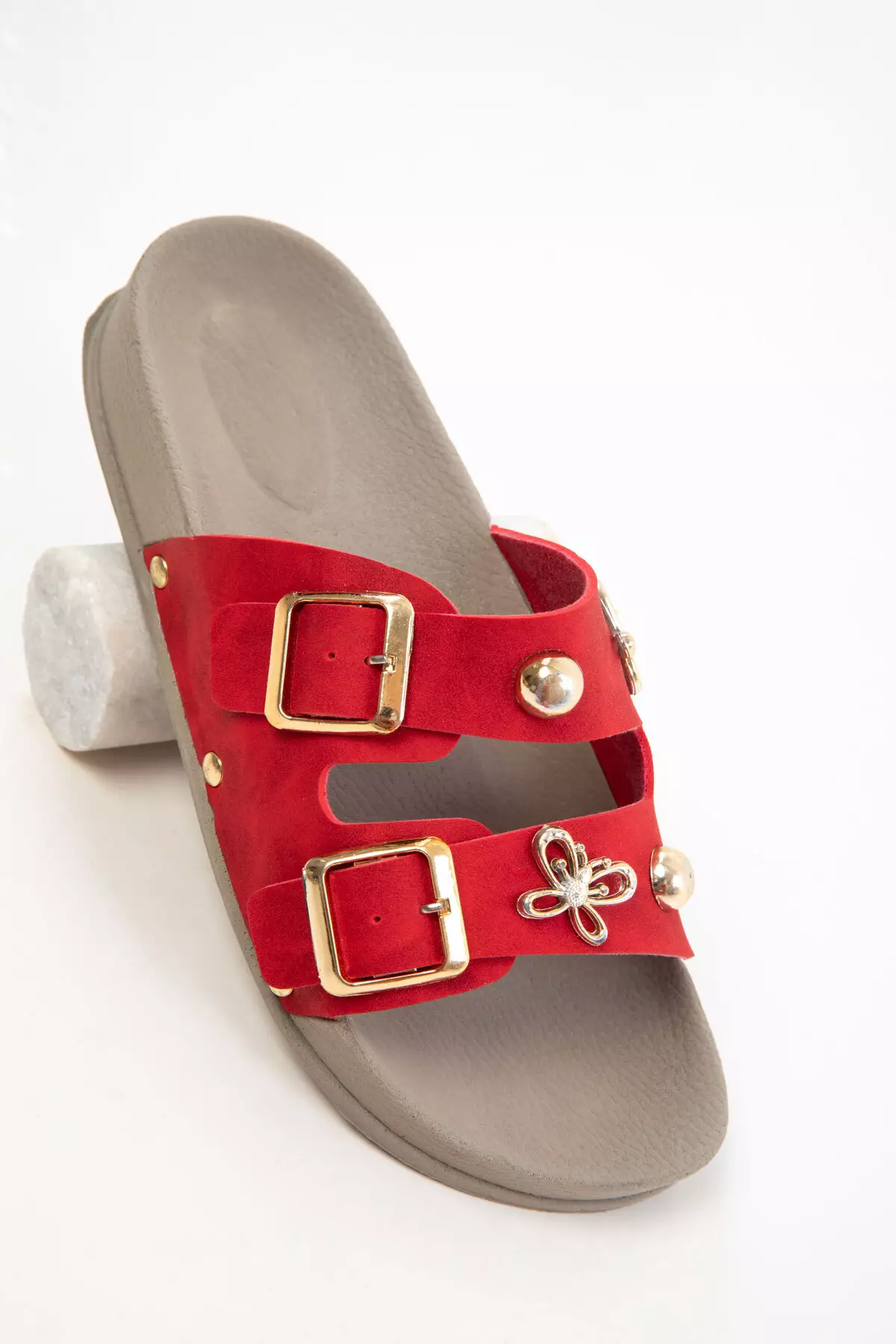 Red Women's Slippers 20757