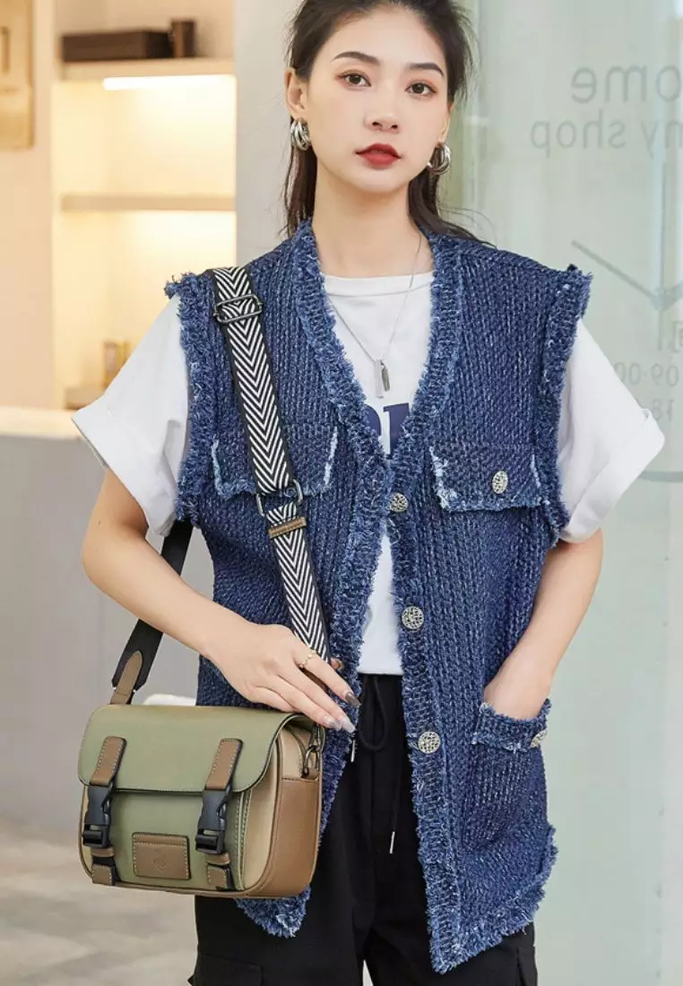 Casual Messenger Bag / Crossbody Bag / Sling Bag (Tas Selempang Pria) - Hijau