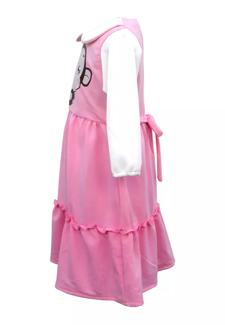 Two Mix Baju Anak Perempuan Fashion Lengan Panjang Bahan Kaos Scuba Usia 1-12 Tahun 4126