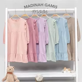 Mooi Dress Anak Gamis Anak Perempuan Raya Collection Madinah Gamis - Khaki