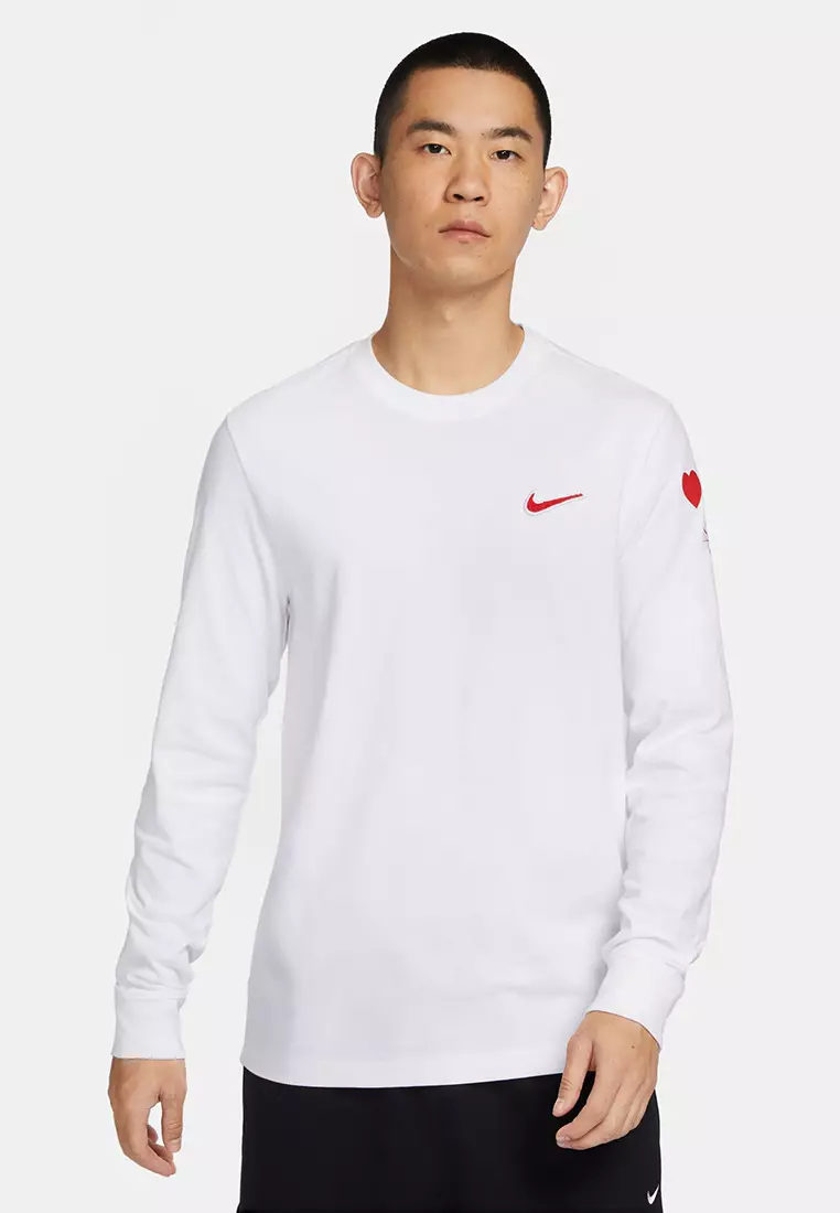 White long sales sleeve nike top