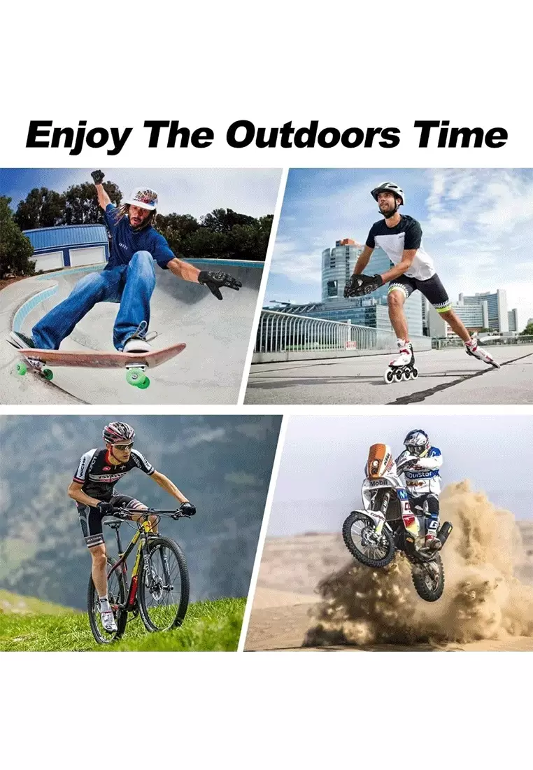 Motorcycle Full Finger Gloves – Black