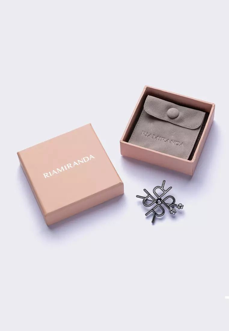 Ria Miranda Charcoal Alysha Brooch