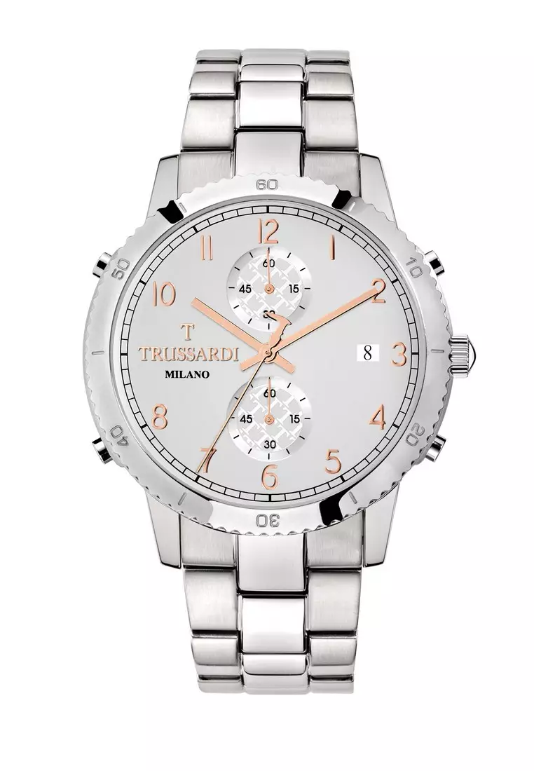 Buy Trussardi 2 Years Warranty Trussardi T Style 44mm Silver