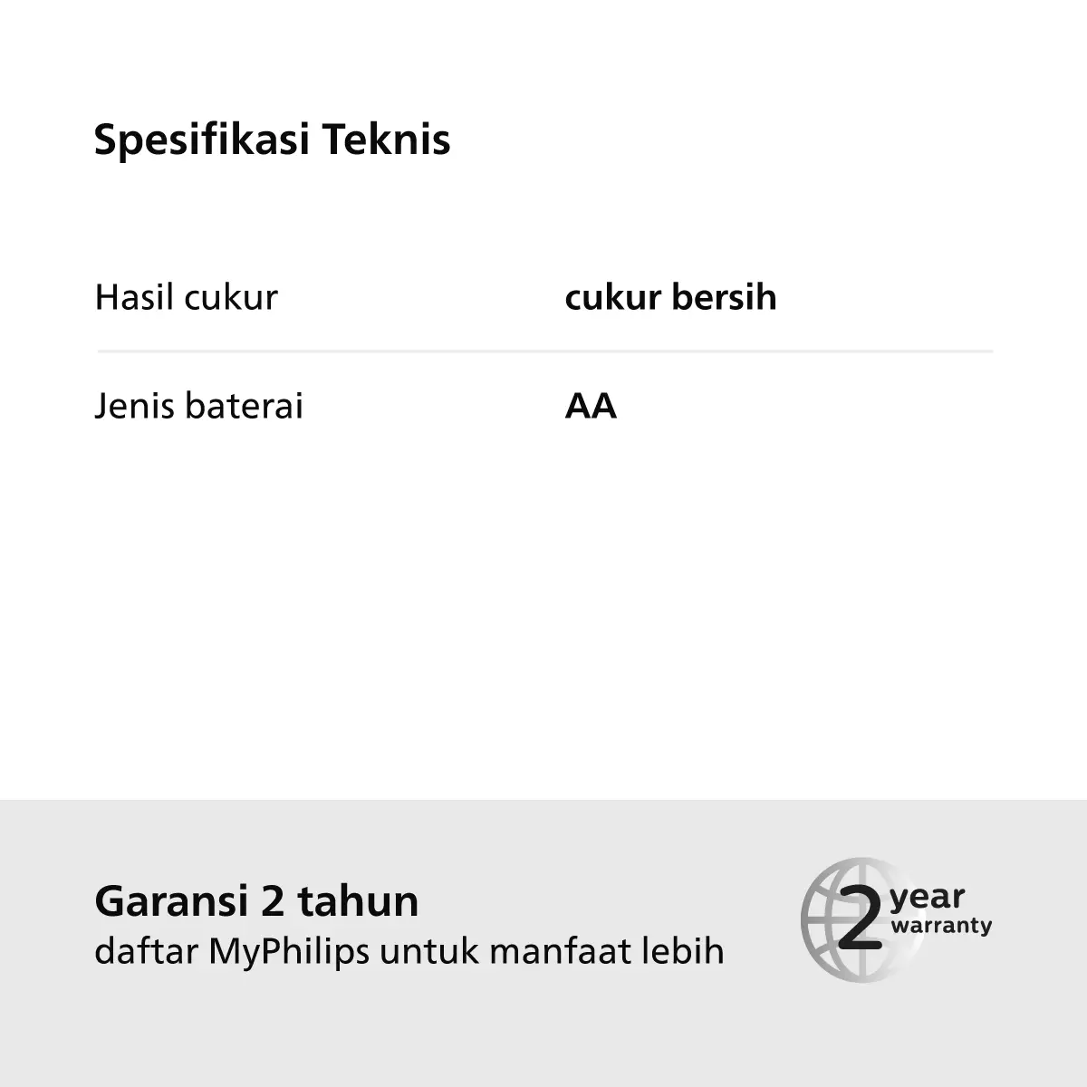 Philips Travel Shaver PQ206/18 Pencukur Jenggot & Kumis