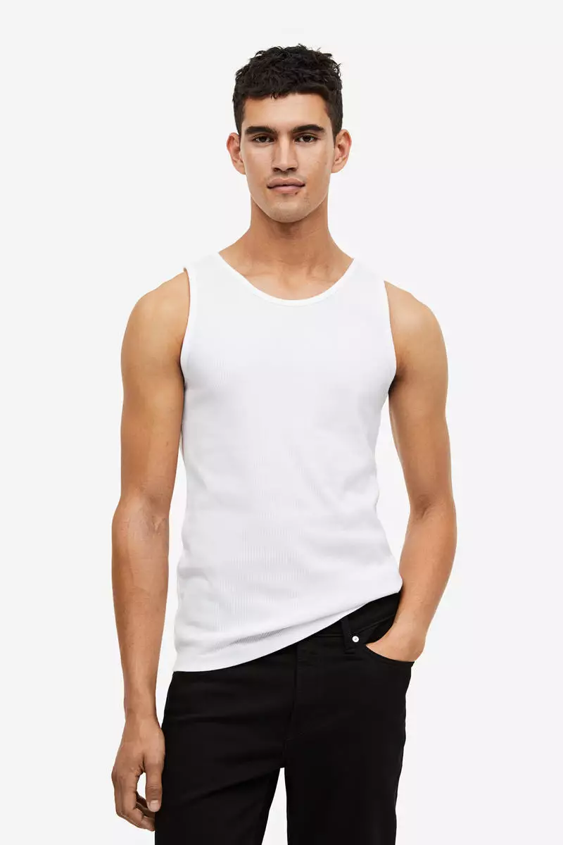 White hot sale muscle vest