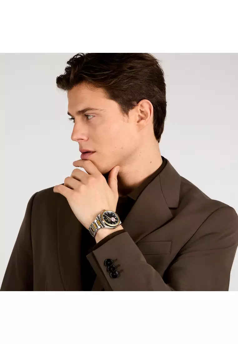 【2年保養】瑪莎拉蒂 Velocita系列41mm 男士鋼帶款計時自動腕錶 R8823152001