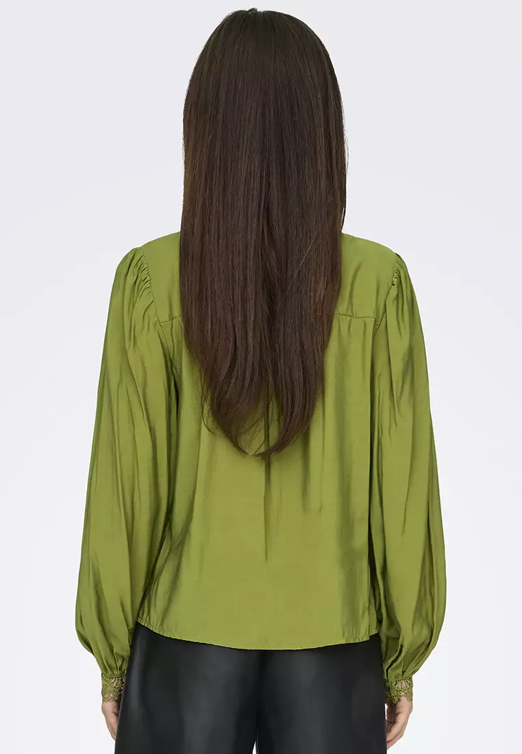 Camille Long Sleeve Lace V-Neck Top