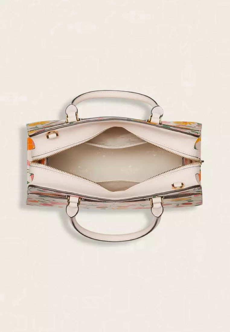 Kate Spade Madison Strawberry Garden Printed Medium Satchel Pink Multi