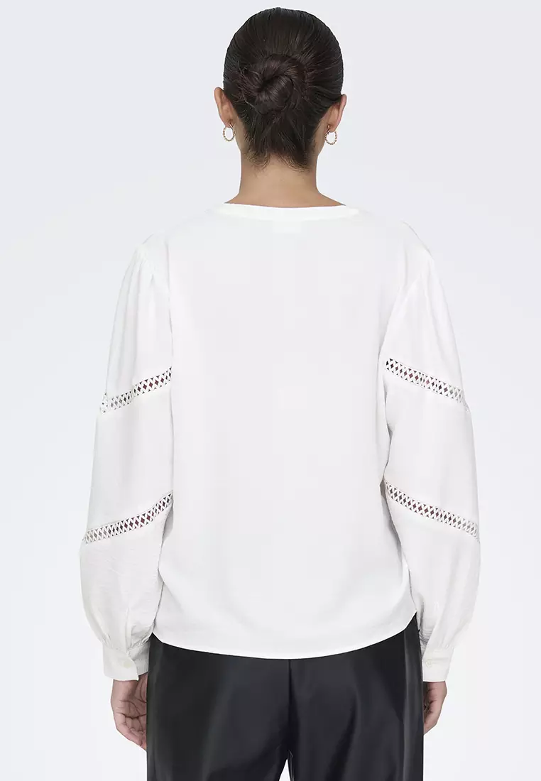 Lion Life Long Sleeve V-Neck Volume Top
