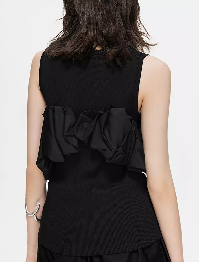 Eco-Friendly Stretch Yarn Fitted Everyday Casual Knit Vest