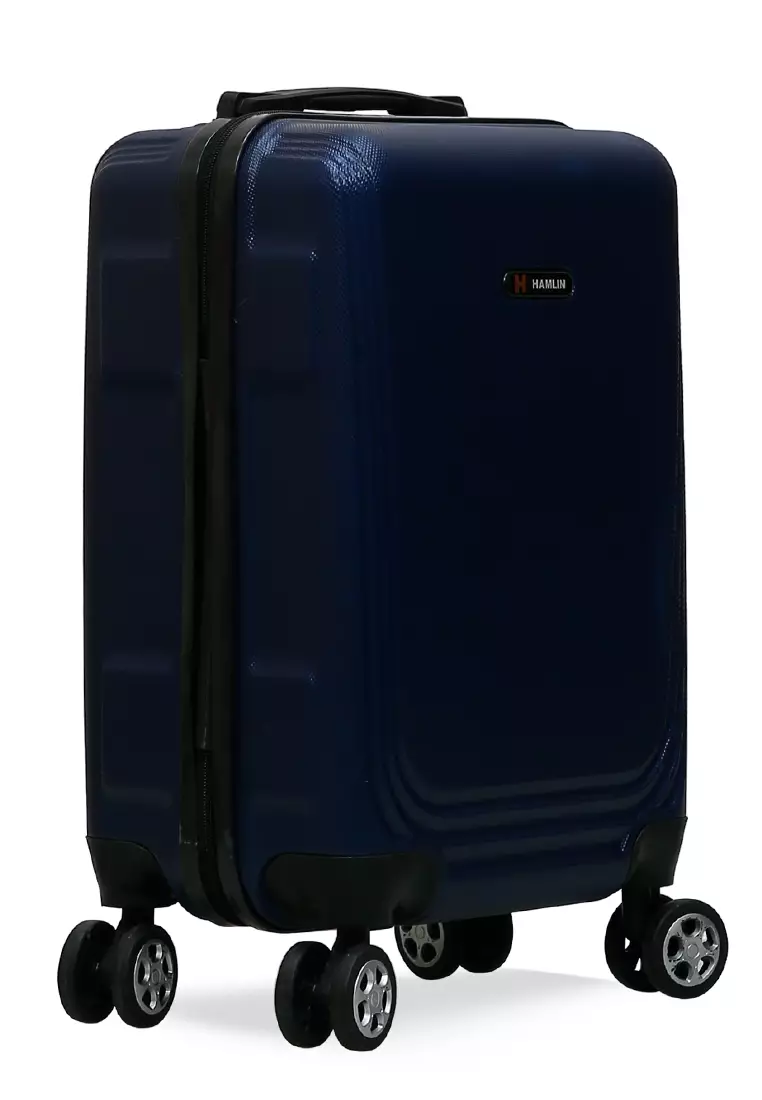 Caroline Koper Hardcase Unisex Size 18 Inch Tas Travel Large Compartment Material ABS+PVC Coated ORIGINAL - Blue