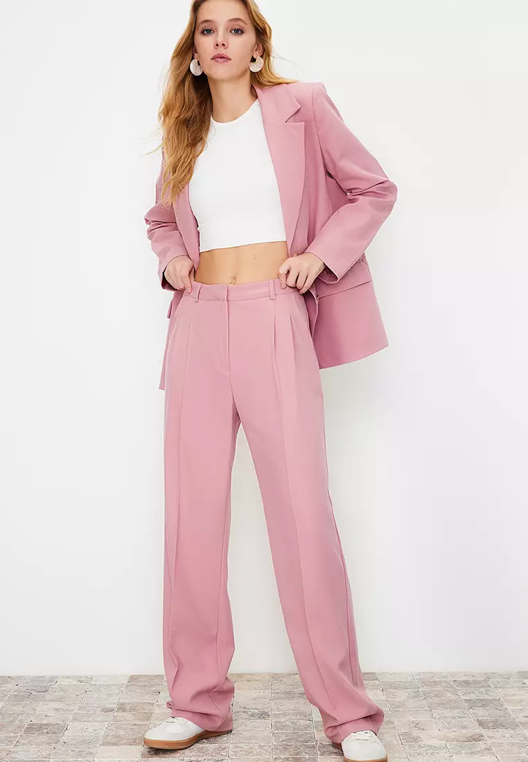 High Waist Wide Leg Trousers