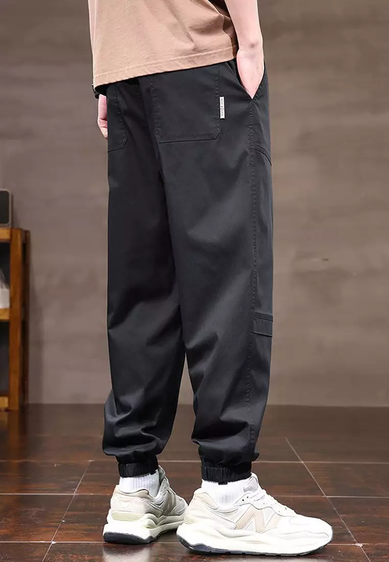 抽繩休閒束腳褲