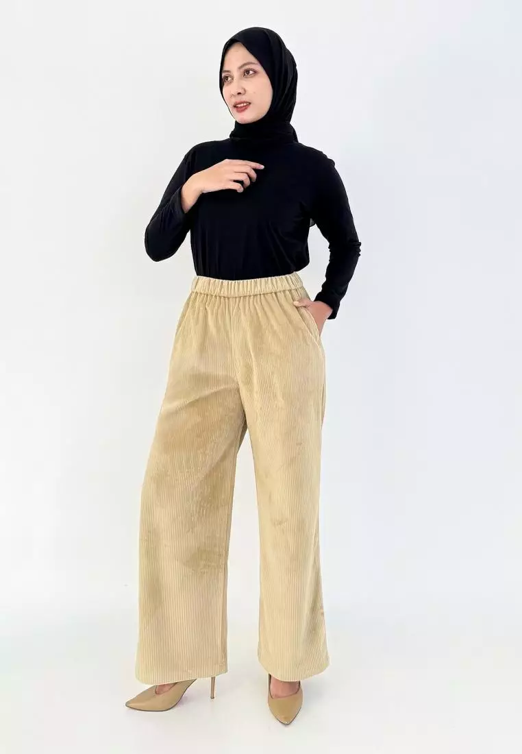 Eva Pants (Celana Corduroy) Panjang 102 cm - Coklat