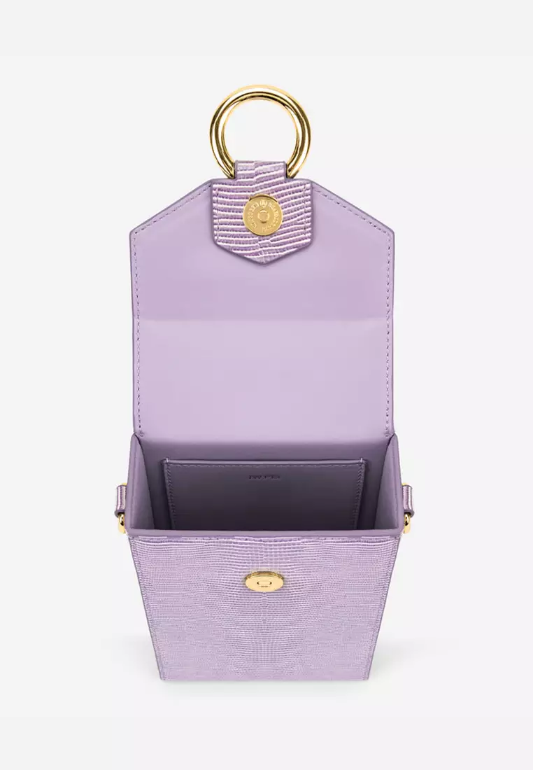 JW Pei Lola Chain Phone Case - Purple Lizard