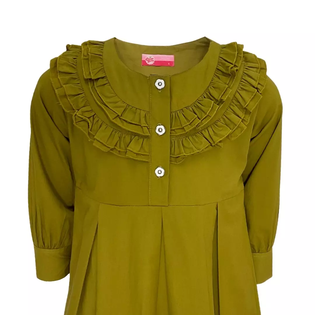 Pingu Gamis Anak Perempuan Polos Olive 94300127