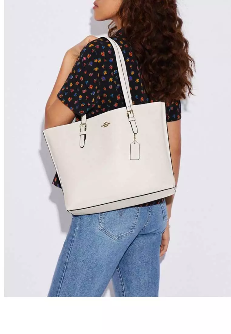 Coach mollie outlet tote white