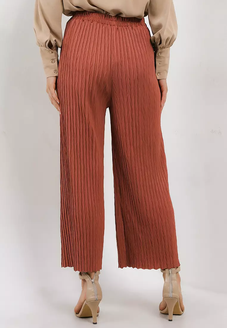 Zigzag Pleated Pants