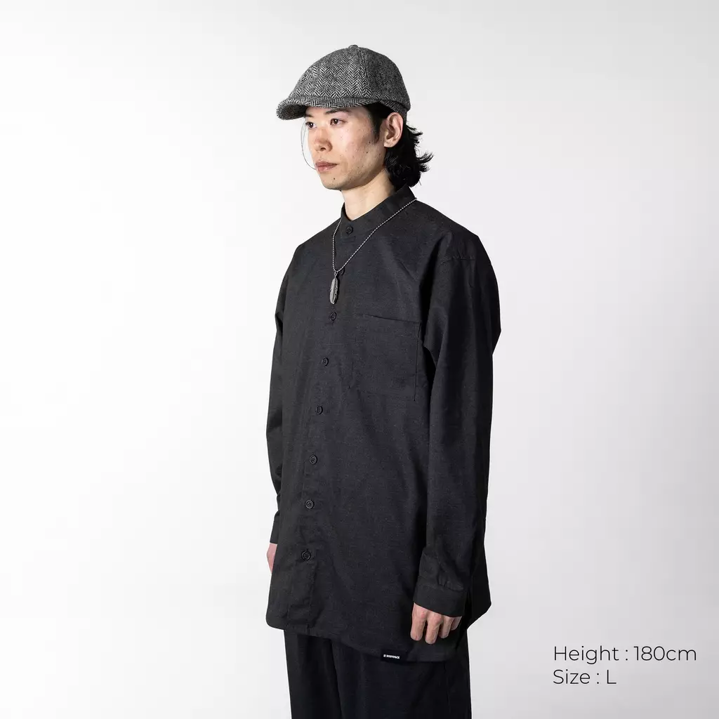Bodypack Kremlin Long Sleeves Oversized Shirt - Grey