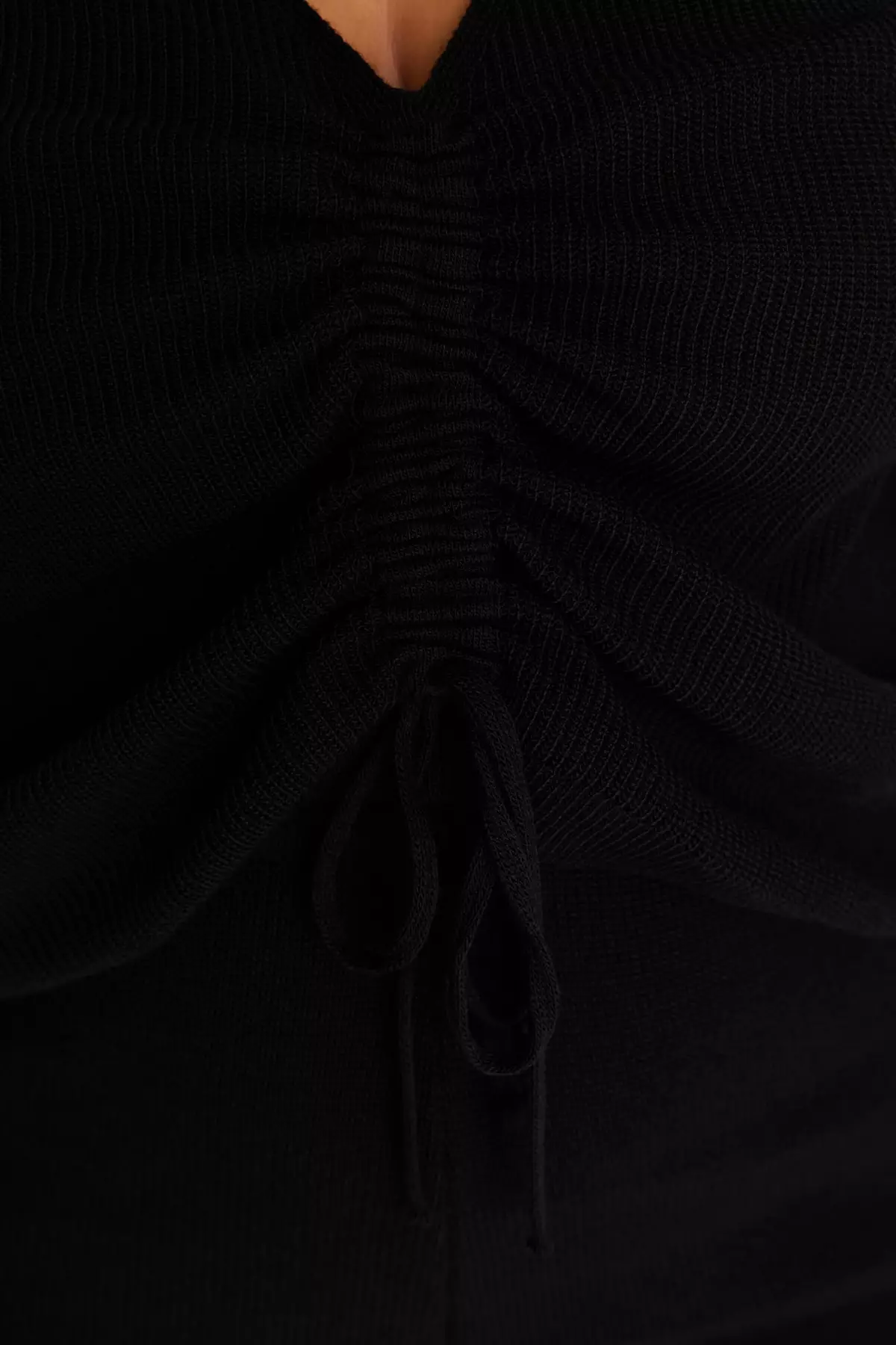 Plus Size V-Neck Tie Top & Elastic Pants Set