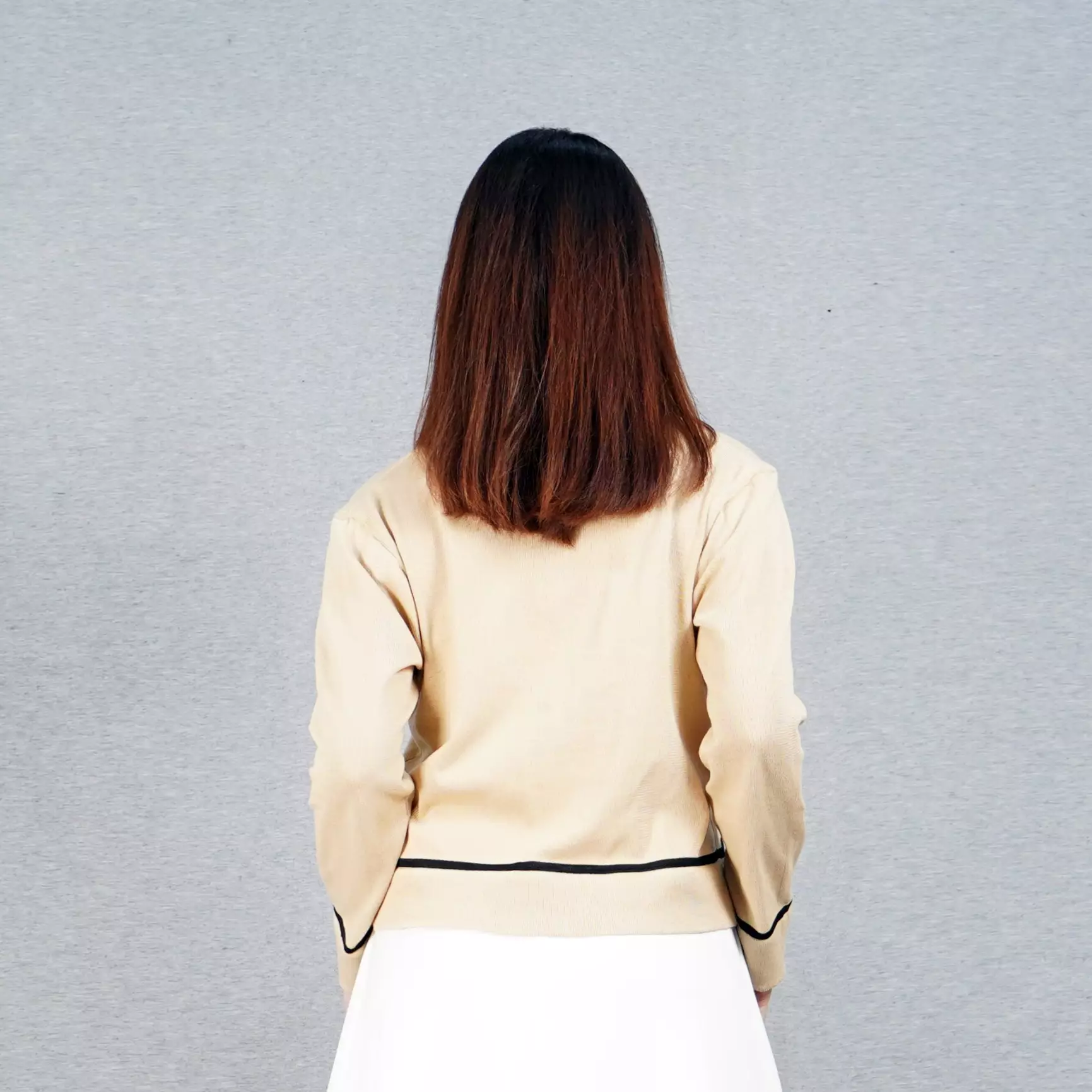 NICOLE Knit Cardigan Kardigan Rajut Wanita Cardigan Rajut Wanita - LATTE