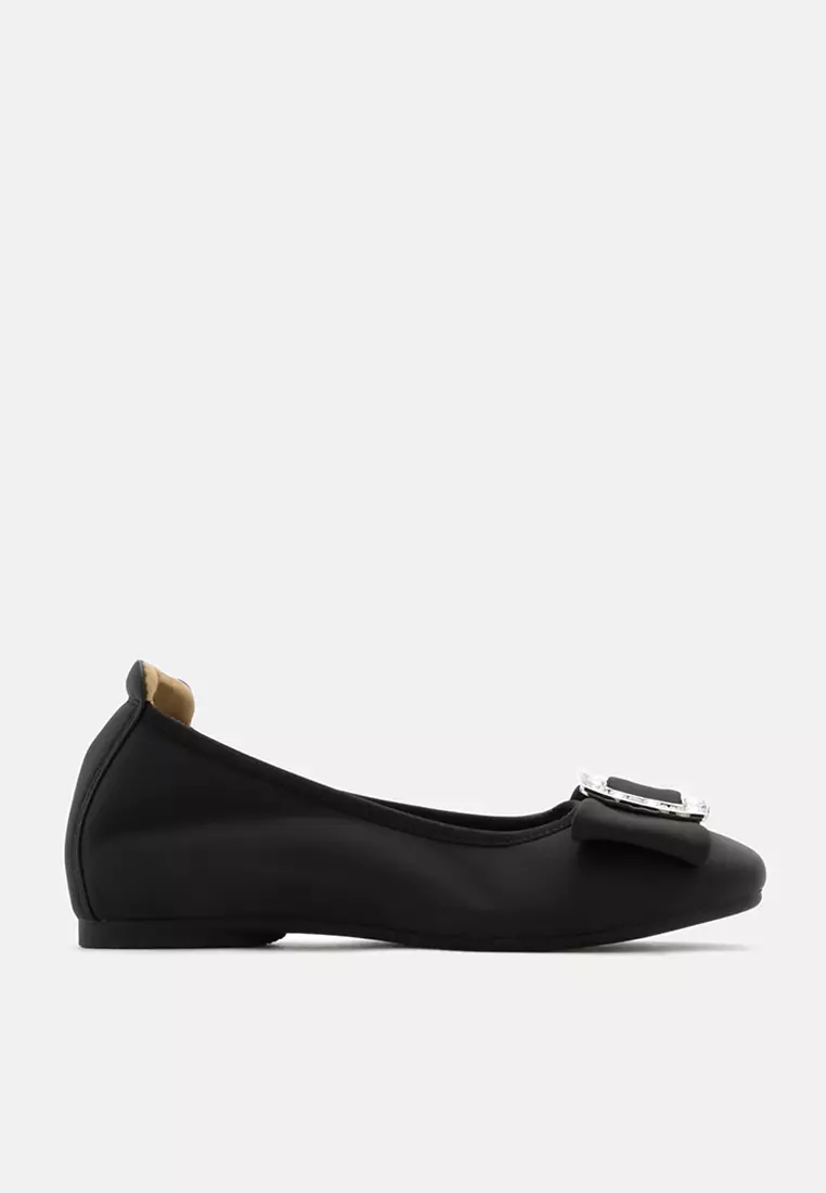 Discount on Pazzion  shoes - SKU: Selma Buckle Round-Toe Flats Black