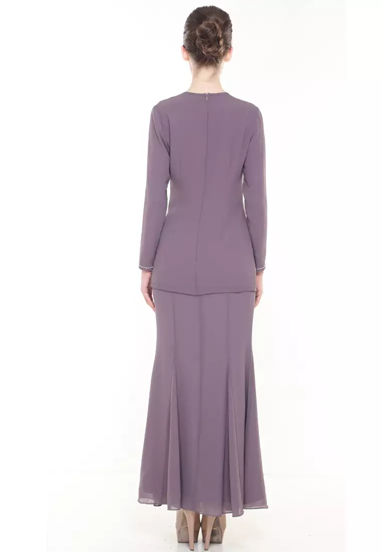 Pionery Kurung Modern in Purple Grey