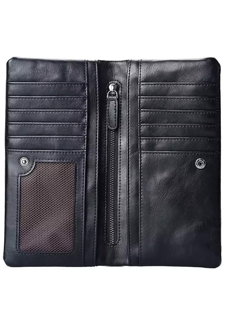 Smith Casual Wallet Dompet Pria Many Slot Bahan Kulit ORIGINAL - Black