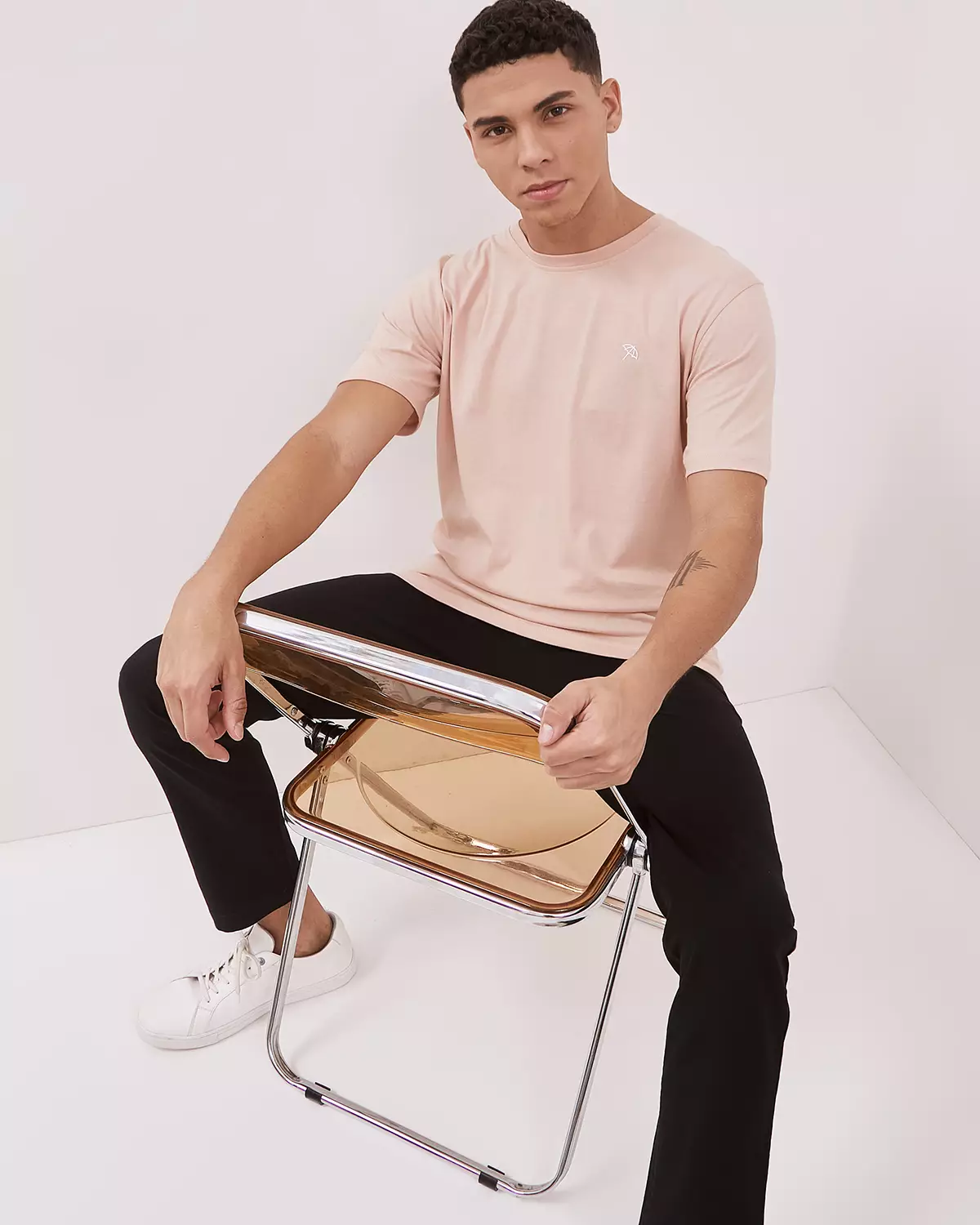 PINK MEN'S SHORT SLEEVE T-SHIRT