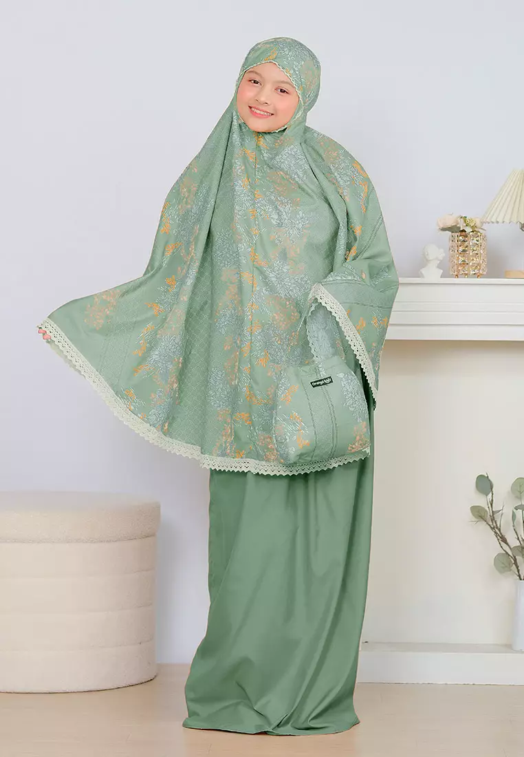 Cotton Bee - Mukena Motif Ananta Sarimbit Prayer Set 2in1 Remaja