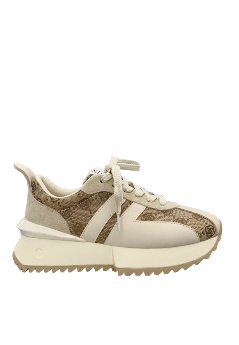 VANSA Cow Leather Color Block Platform Sneakers VPW-T66230