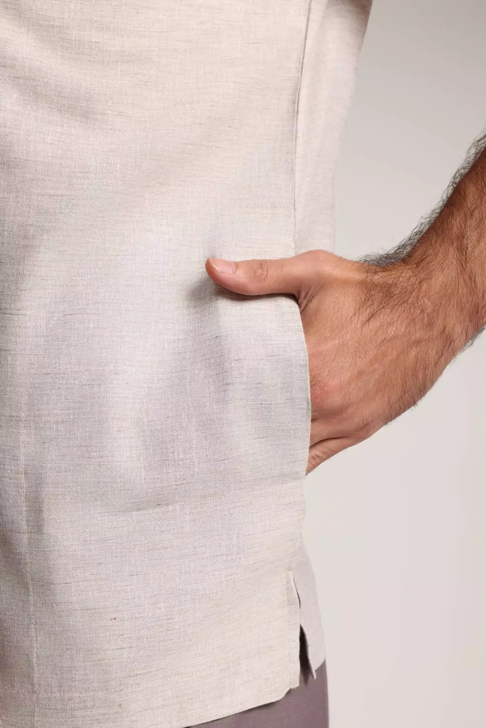 MOC Kemeja Koko Lengan Pendek Pria Nassir - Olive