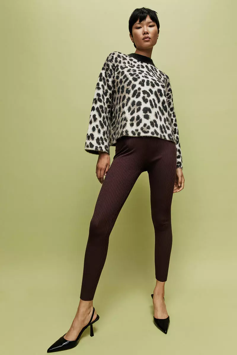 Buy H M Ribbed leggings Online ZALORA Malaysia
