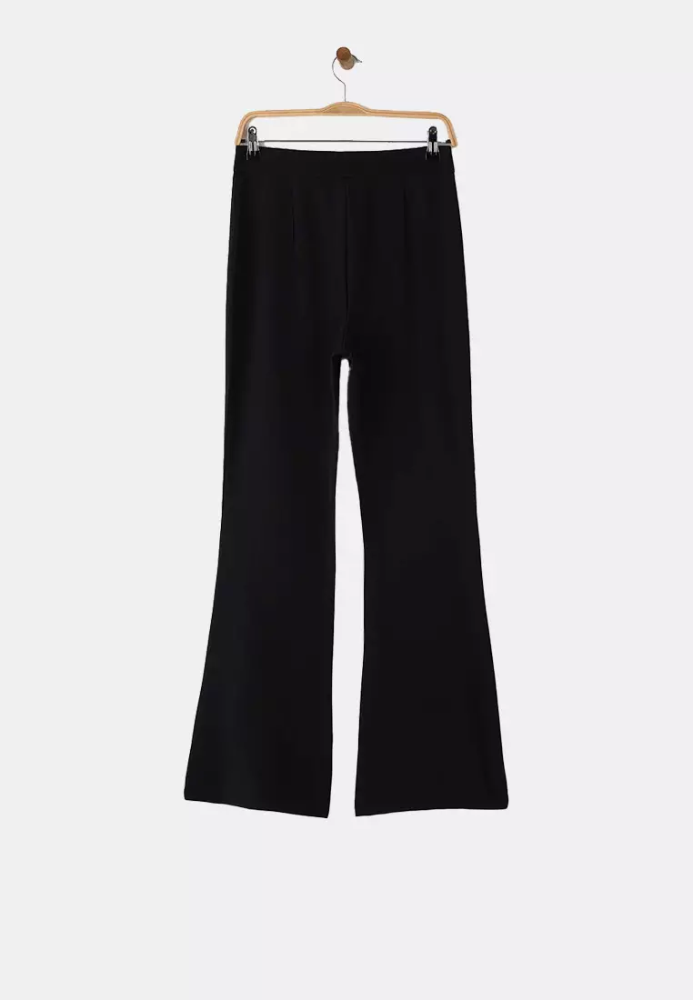 Black Flare Spanish Leg Trousers