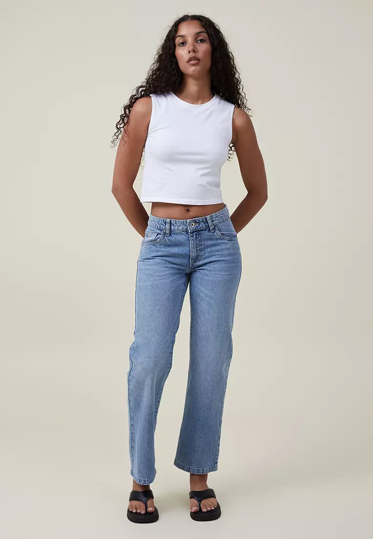 Buy Cotton On Low Rise Straight Jeans Asia Fit 2024 Online ZALORA Philippines