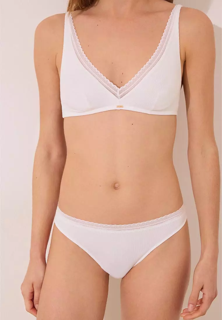 Classic Cotton Lace Ivory Lace Panty