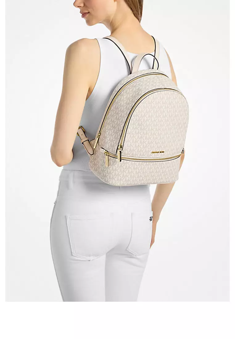 Rhea Medium Signature Logo Backpack