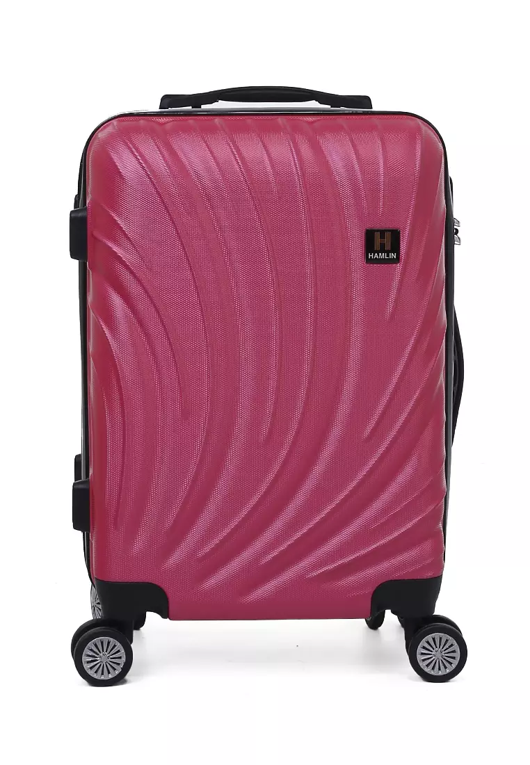 Carlton Tas Koper Unisex Size 20 Inch Travel Luggage Large Compartment Material Fiber ABS ORIGINAL - Rose Gold