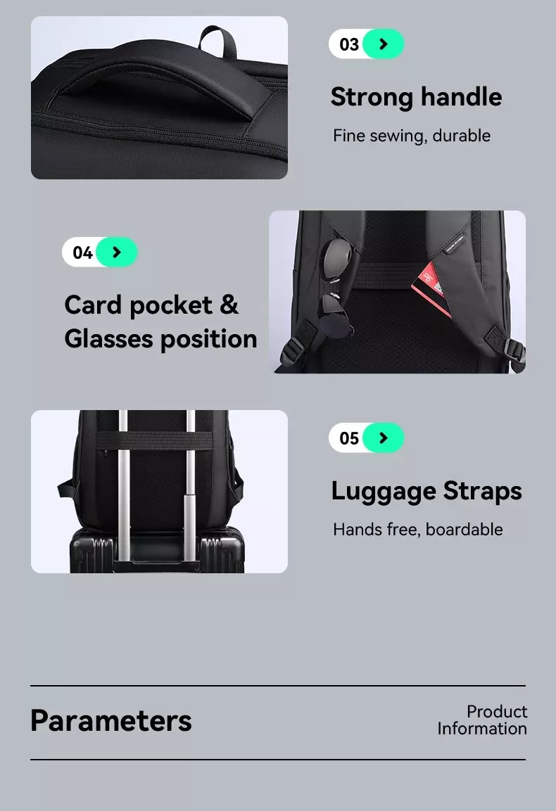 Mark Ryden MR9418 Tas Ransel Backpack Laptop Waterproof 15.6 Inch- BLACK