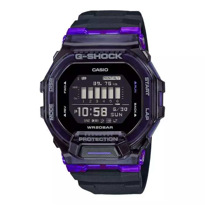 Jual Casio Casio G-Shock GBD-200SM-1A6DR Ungu Karet Hitam Cowok