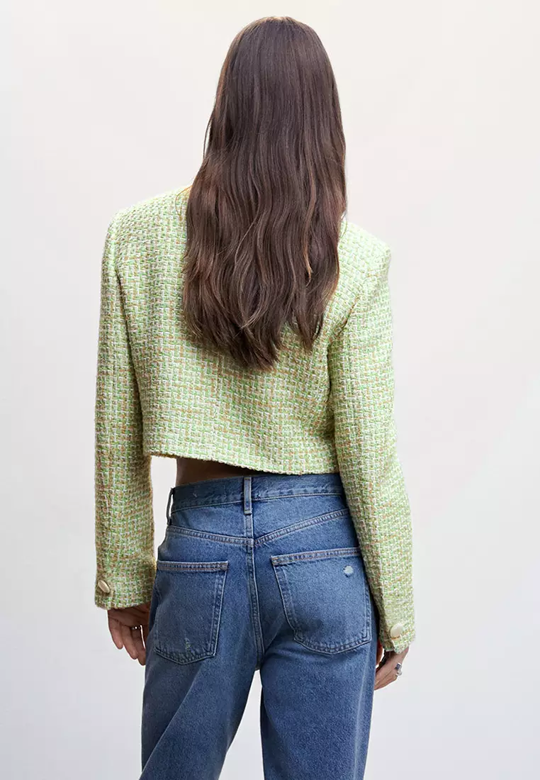 Tweed Jacket With Pearl Buttons