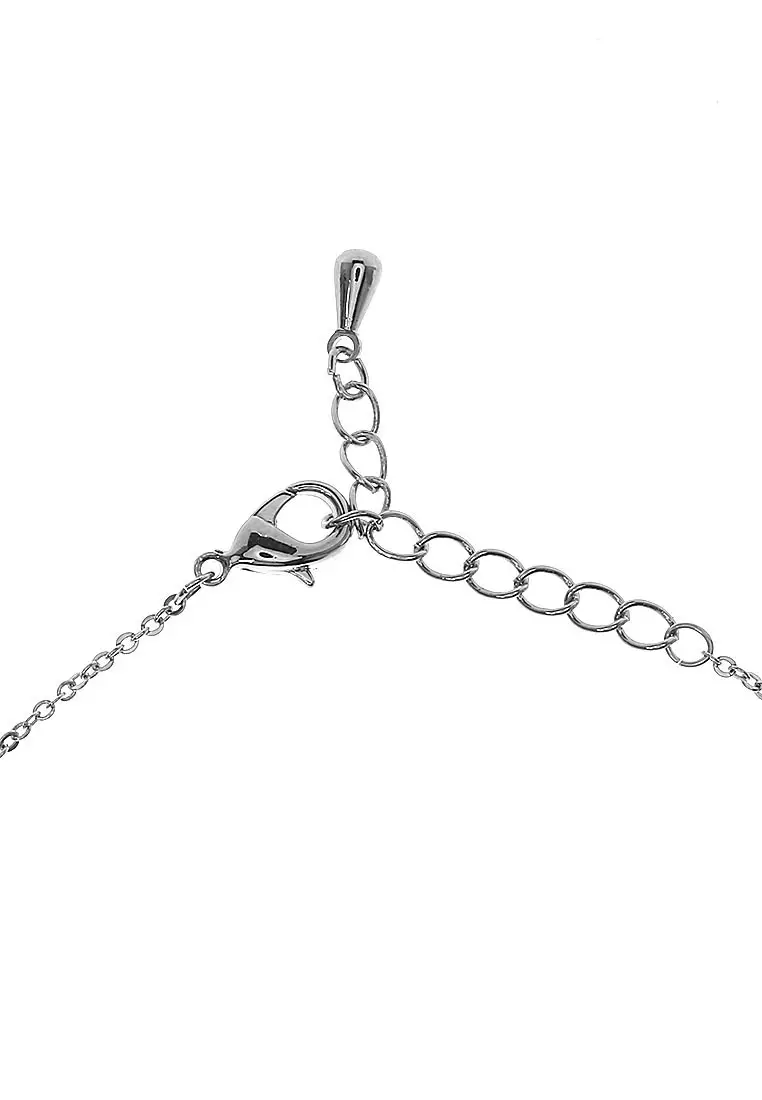 Kalung Aksesoris Wanita Berbentuk Rusa Design Elegant - Silver