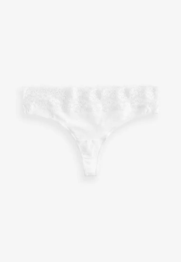 Buy Victoria's Secret White Lace Waist Cheeky Knickers from Next