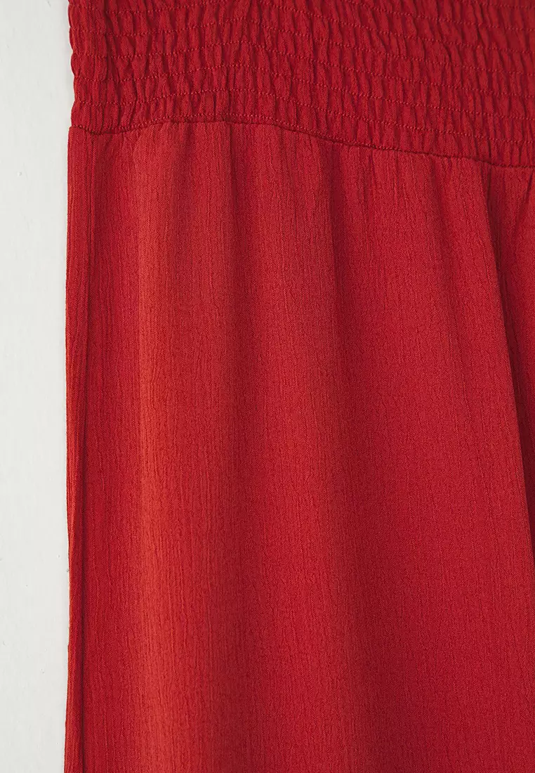 Tile Wide Leg High Waist Beach Wear Plus Size Trousers TBBSS25AR00000
