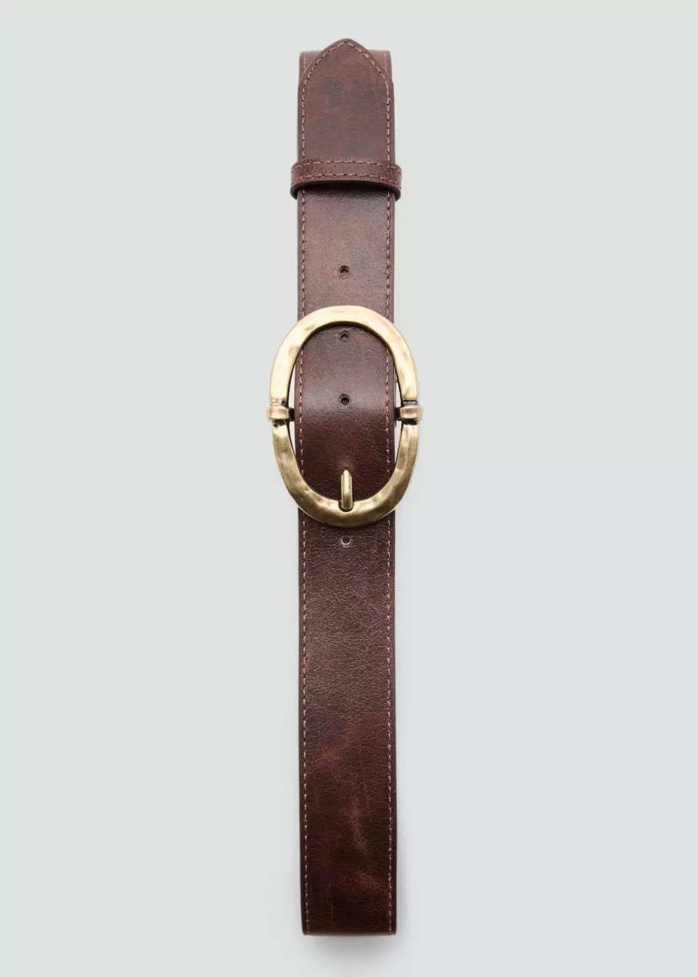 Sabuk buckle logam bertekstur