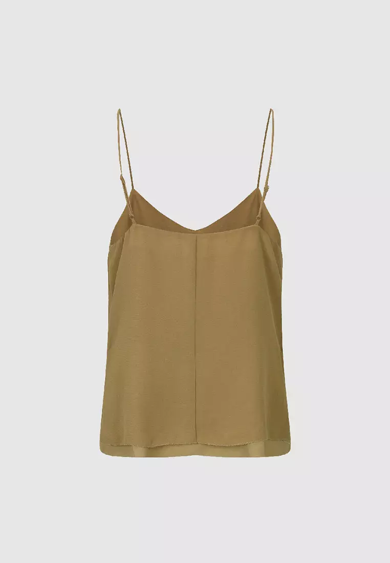 UR秋季新款女装时尚魅力氛围感水钻装饰吊带衫UWG240152