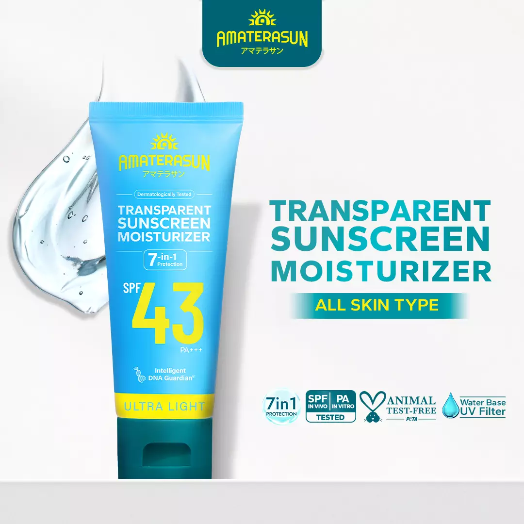 AMATERASUN [REAL SPF Certified] Transparent Sunscreen Moisturizer SPF 43 PA+++