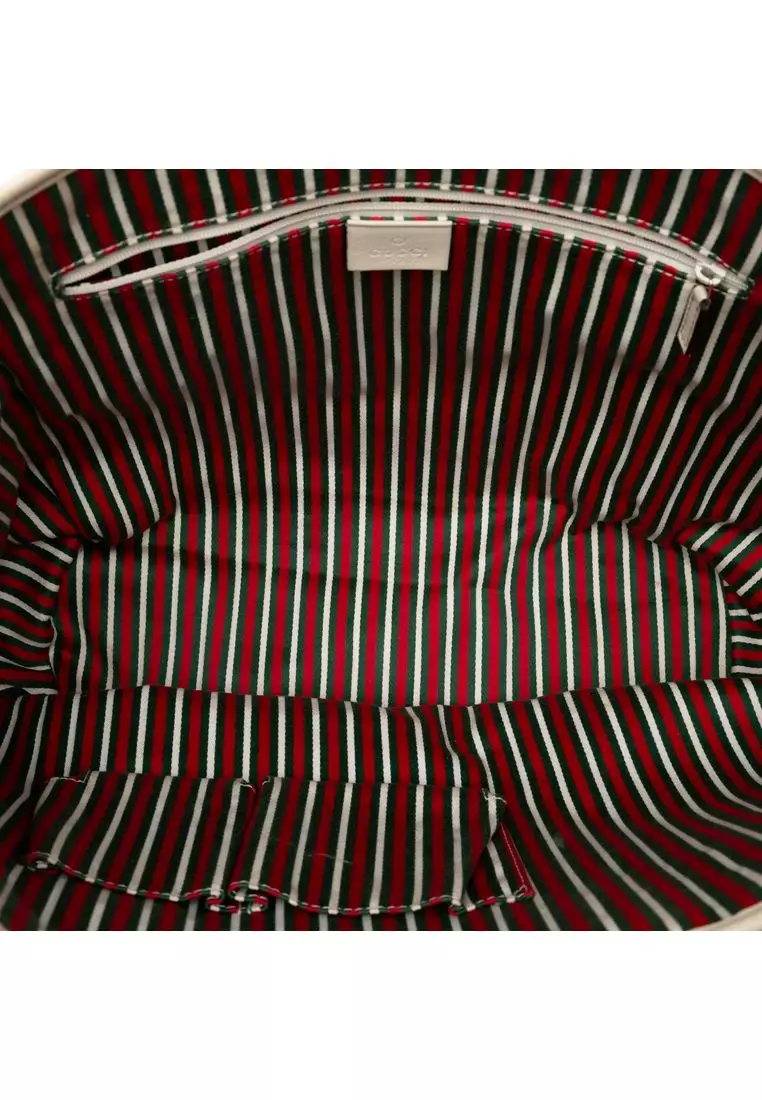 Pre-Loved Gucci Large Gg Canvas New Britt Tote